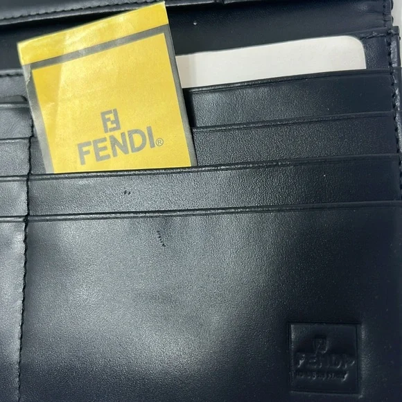 Fendi Black Wallet with Silver Buckle - Picture 3 of 4